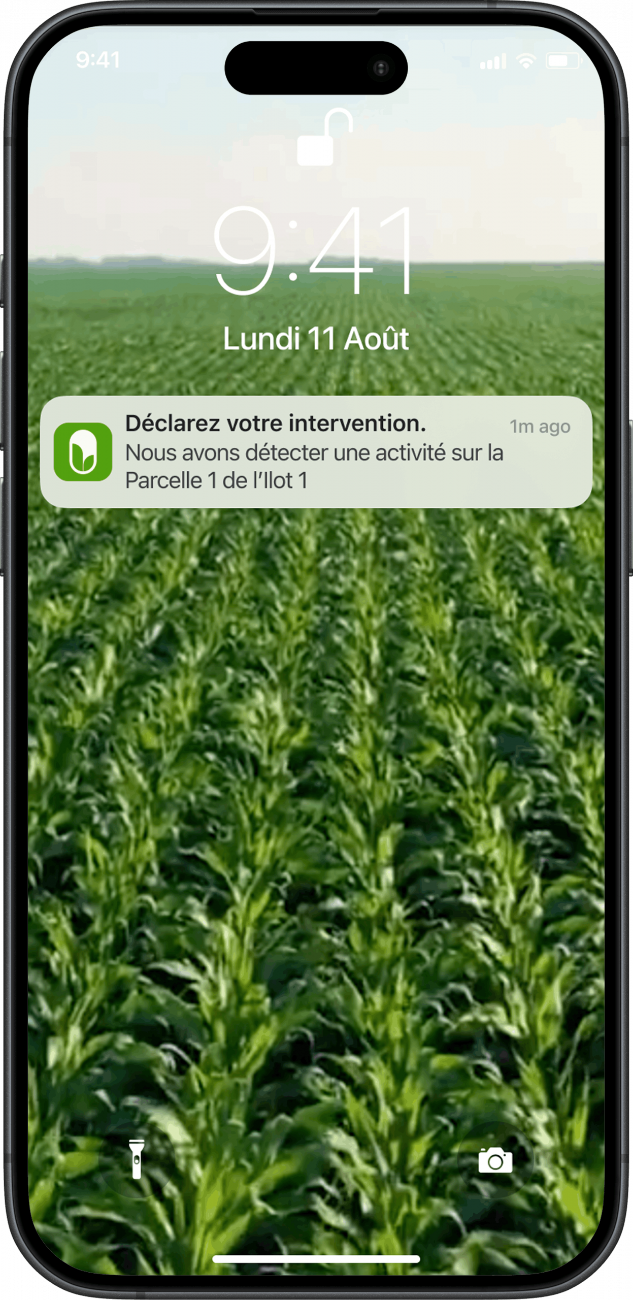 Capture écran de l'applicartion mobile de registre phytosanitaire Phyz